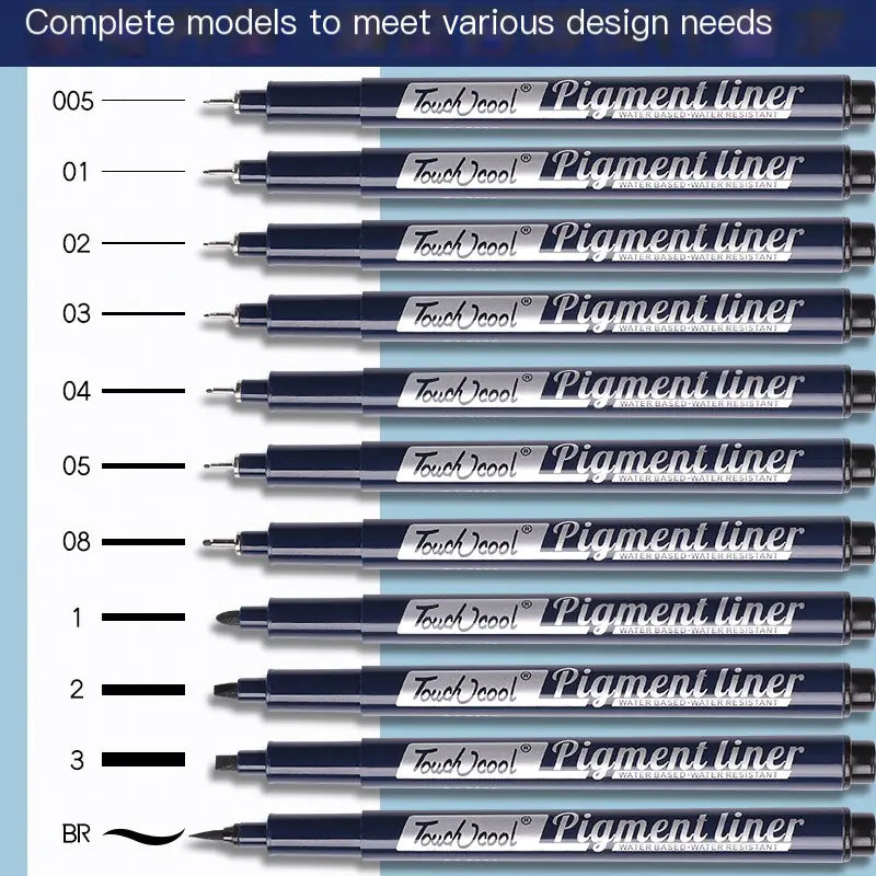 Waterproof Drawing Pens for Students - Soft Tip Set