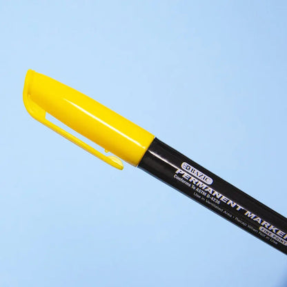 Bright Colors Fine Tip Permanent Markers w/ Pocket Clip (5/Pack)