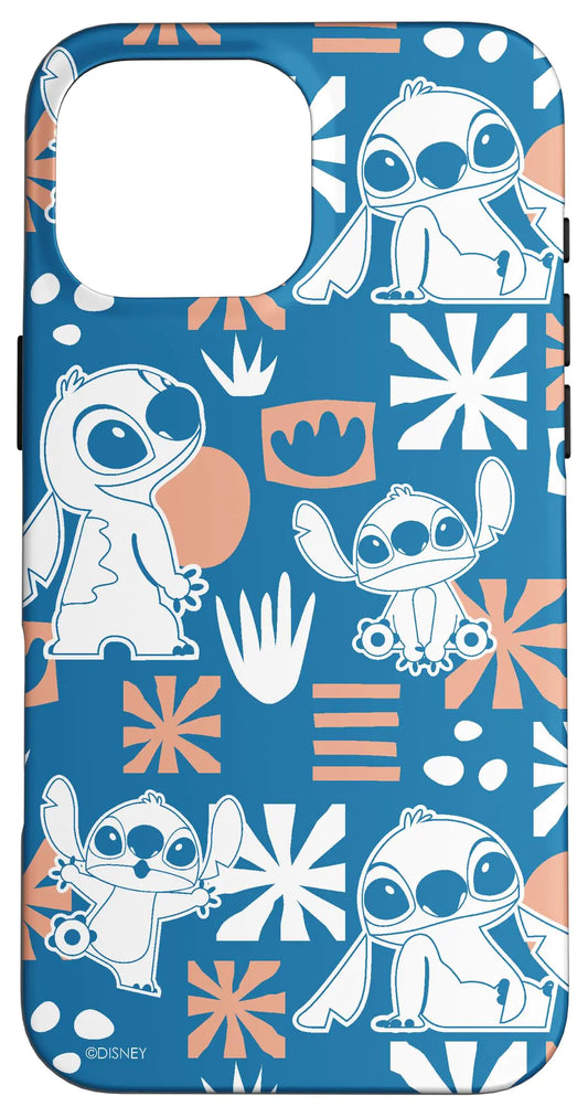iPhone 16 Pro Max Disney Stitch Cute Hawaii Print Case
